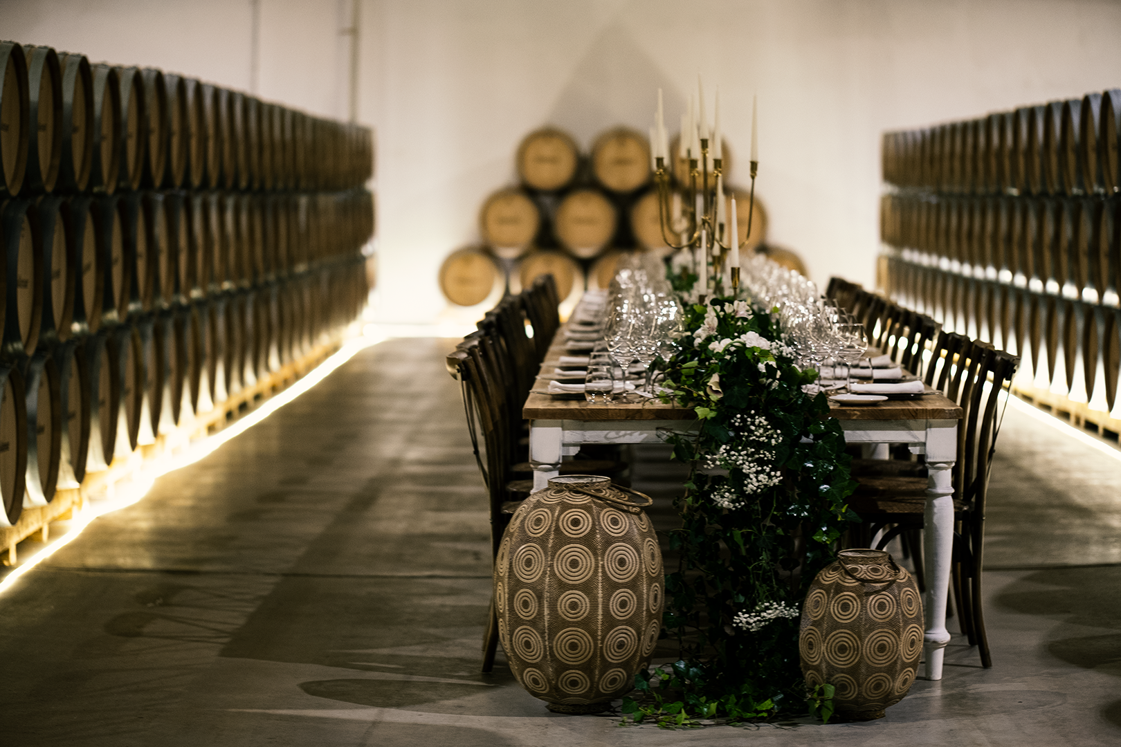 Evento en sala de barricas